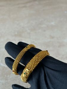 Vintage Gold-Tone Bangles - Set of 2