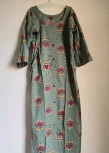 Elegant Green Printed Kurta