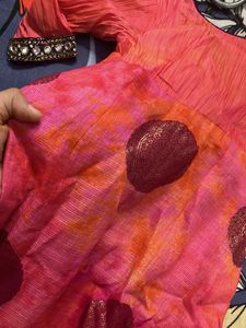 Coral &amp; Pink Ethnic Dress