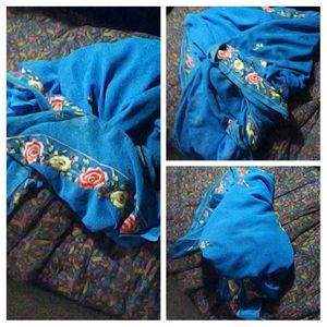 Beautiful Blue Floral Saree for Sale