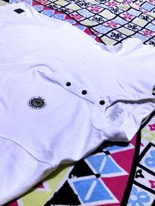 White Henley Shirt - Men&#39;s Small