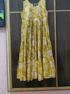 Floral Yellow Maxi Dress