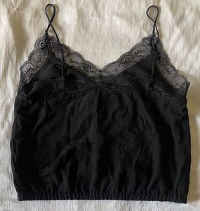 Black Lace Trim Cami