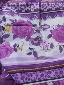 Cotten Levender Rose&#39;s White Dubble Bed Sheet🇶🇦