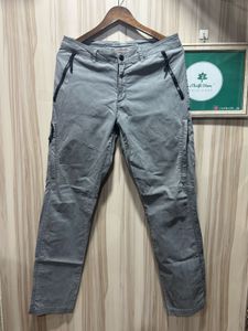 Stone Island Grey Straight Fit Easy Pants