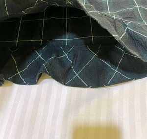 Checkered Casual Short Dress