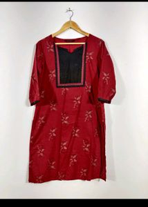 Red Floral Kurta