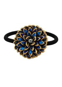 Blue Floral Hair Tie