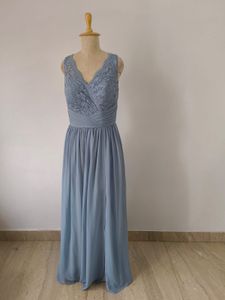 Dusty Blue Lace Bodice Gown🎀🦋💝