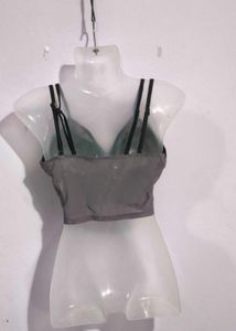 Grey Lace Trim Bralette