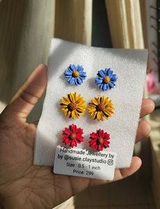 Sunflower Stud Earrings Set 🌻