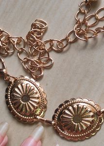 Metallic Golden Platted Waistband
