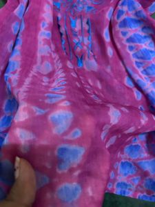 Tie-Dye Embroidered Tunic Top