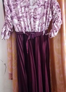 Belted Pleated Dress
