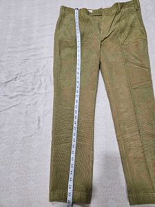 Custom Olive Green Corduroy Pants –Size 34, Unworn