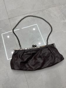 Leather Chain Strap Clutch