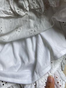 White Eyelet Mini Dress