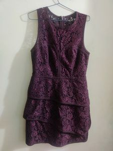 Elegant Lace Tiered Mini Dress