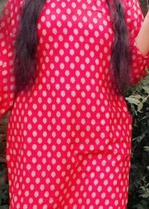 Red Printed Kurta