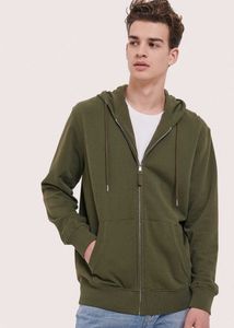 Olive Green Zip Hoodie