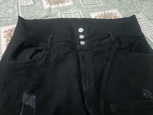 Distressed Black Jeans