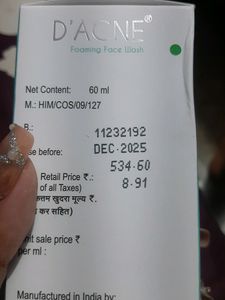 Combo Of 2 D acne Face Washes