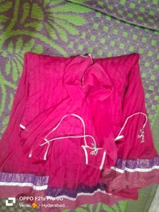 Pink Embellished Anarkali Kurta Set