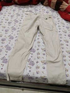 Beige Casual Trousers