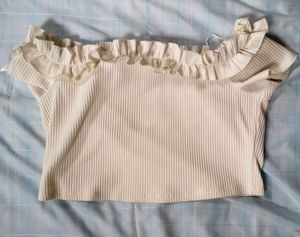Size XL/ XXL 🎁Buy 2 Get 1 Free 🎁White Ruffle Top