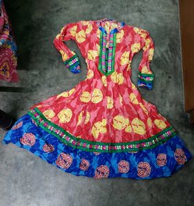 Ethnic Mirror Work Pure Cotton Kurta