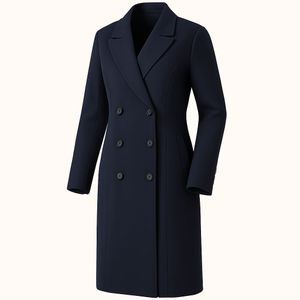 Elegant Navy Trench Coat