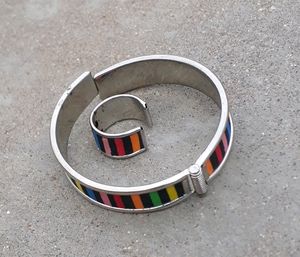 Multicolour Braclete With A Ring