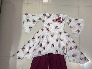 Girls' Floral Top &amp; Pant Set