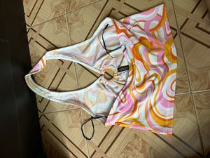Retro Swirl Halter Top