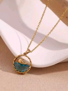 blue Whale Pendant Necklace