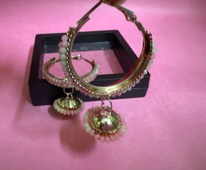 Beaded Hoop Earrings