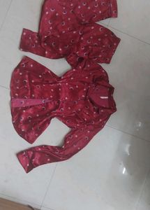 DARK RED NIGHTSUIT