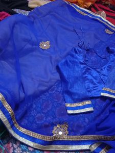 Saree Georgette Blue