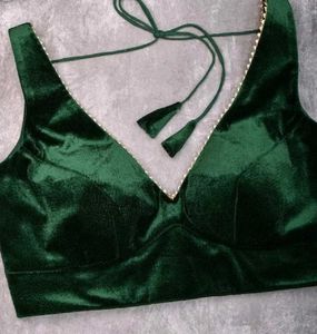 Sabyasachi velvet blouse padded