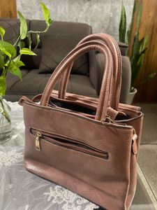 Dusty Rose Top Handle Bag
