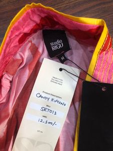 Studio Rigu Pink &amp; Red Patterned Kimono Dress