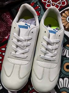 Puma Roma White &amp; Blue Sneakers