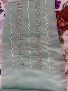 Elegant Mint Green Embellished Kurti Set