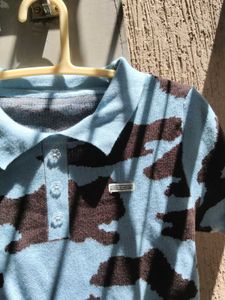 Fancy Sky Blue Crop Top