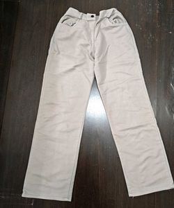 Beige High waist Trouser