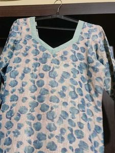 Blue Printed Kurta Salwar Set