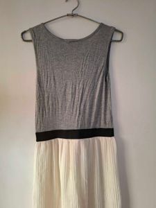 Gray &amp; White Casual Dress
