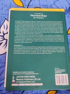 Essentials Of Pharmacology For Dentistry