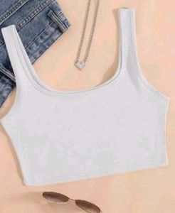 White N Black Crop Top