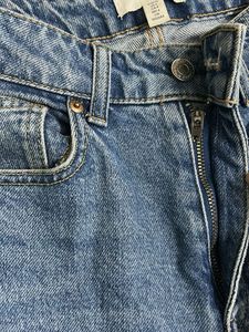 Blue Denim Straight Leg Jeans